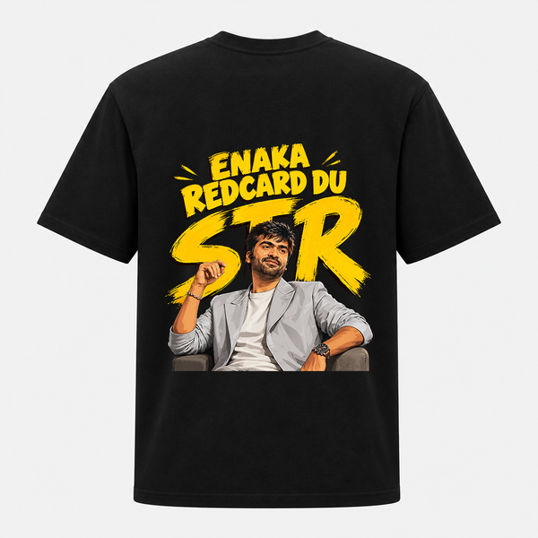 Yellow Fan Art Portrait Graphic Backside Print Adult T-Shirt