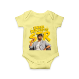 Yellow Fan Art Portrait Graphic Romper - PASTEL YELLOW - New Born (Chest 14")