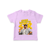 Yellow Fan Art Portrait Graphic T-Shirt - LILAC - 0-5 Months Old (Chest 17")