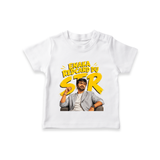 Yellow Fan Art Portrait Graphic T-Shirt - WHITE - 0-5 Months Old (Chest 17")