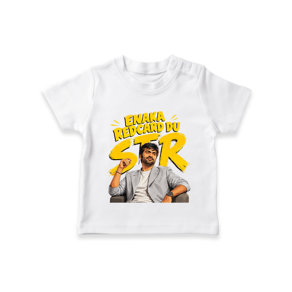 Yellow Fan Art Portrait Graphic T-Shirt - WHITE - 0-5 Months Old (Chest 17")