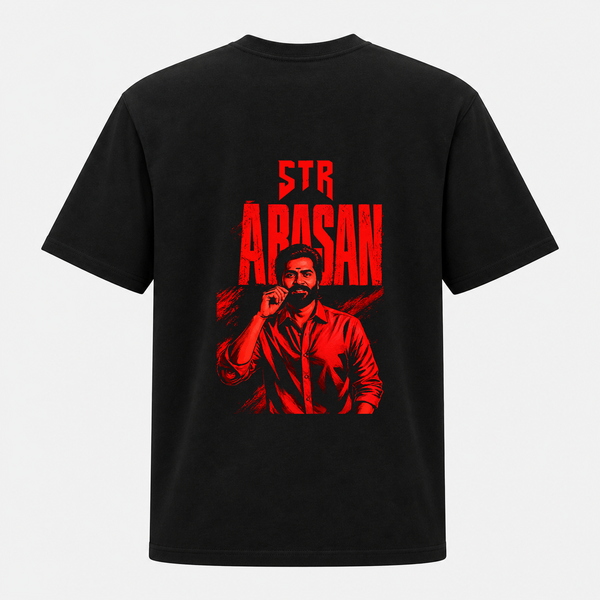 Mass Hero Red Graphic Backside Printed Adult T-Shirt