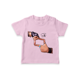 Signature Hand Gesture Printed T-Shirt - BABY PINK - 0-5 Months Old (Chest 17")