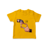 Signature Hand Gesture Printed T-Shirt - CHROME YELLOW - 0-5 Months Old (Chest 17")
