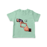 Signature Hand Gesture Printed T-Shirt - MINT GREEN - 0-5 Months Old (Chest 17")