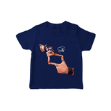 Signature Hand Gesture Printed T-Shirt - NAVY BLUE - 0-5 Months Old (Chest 17")