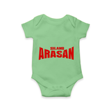 Bold Red Action Typography Romper - GREEN - New Born (Chest 14")