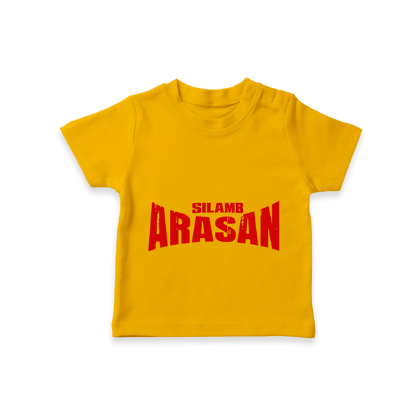 Bold Red Action Typography T-Shirt - CHROME YELLOW - 0-5 Months Old (Chest 17")