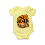 Vintage Sepia Portrait Graphic Romper - PASTEL YELLOW - New Born (Chest 14")
