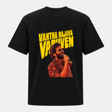 Golden Concert Style Graphic Backside Print Adult T-Shirt