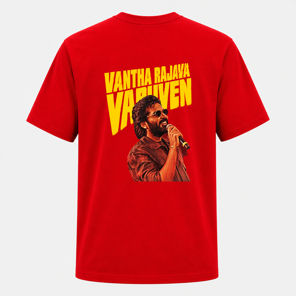 Golden Concert Style Graphic Backside Print Adult T-Shirt
