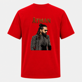 Elegant Black Outfit Portrait Backside Print Adult T-Shirt