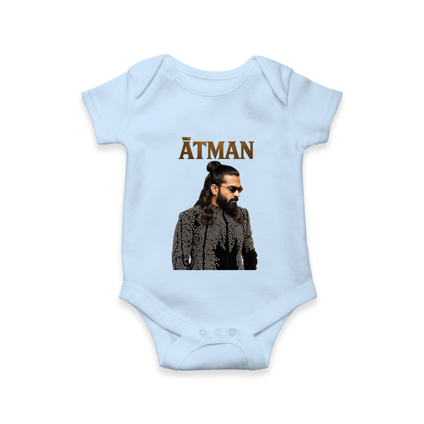 Elegant Black Outfit Portrait Romper - BABY BLUE - New Born (Chest 14")