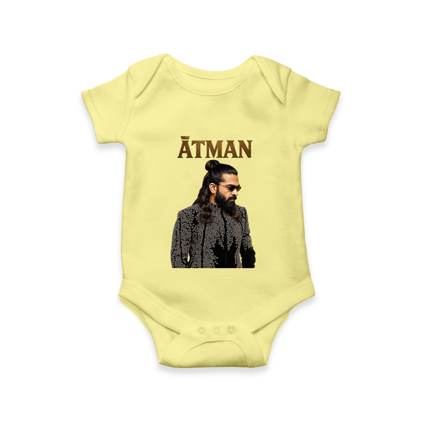 Elegant Black Outfit Portrait Romper - PASTEL YELLOW - New Born (Chest 14")