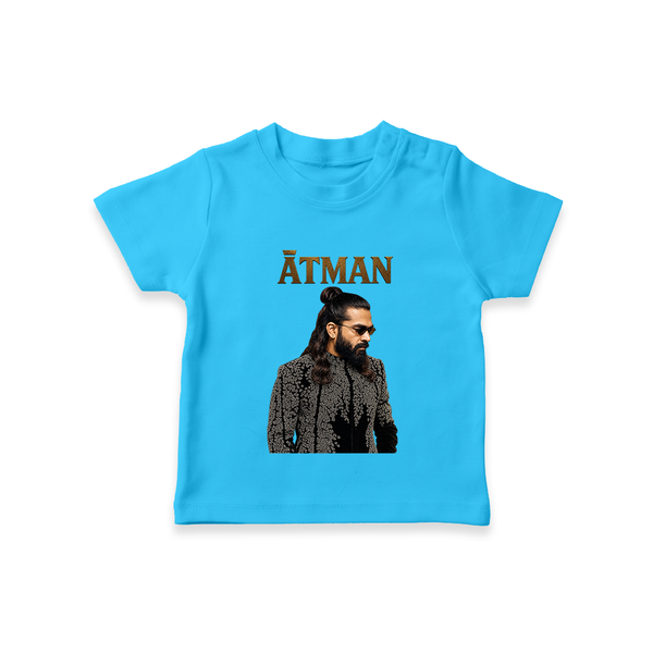 Elegant Black Outfit Portrait T-Shirt - SKY BLUE - 0-5 Months Old (Chest 17")