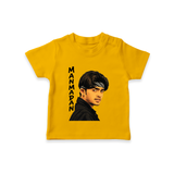 Stylish Bandana Portrait Graphic T-Shirt - CHROME YELLOW - 0-5 Months Old (Chest 17")