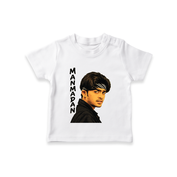 Stylish Bandana Portrait Graphic T-Shirt - WHITE - 0-5 Months Old (Chest 17")