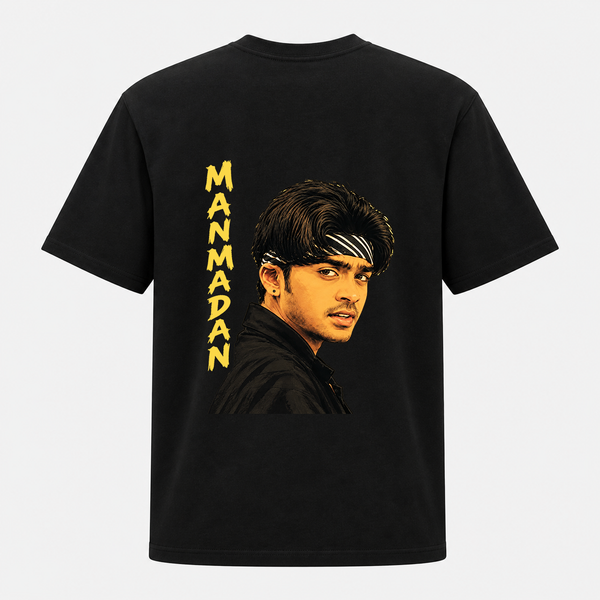 Stylish Bandana Portrait Backside Print Adult T-Shirt