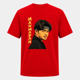 Stylish Bandana Portrait Backside Print Adult T-Shirt