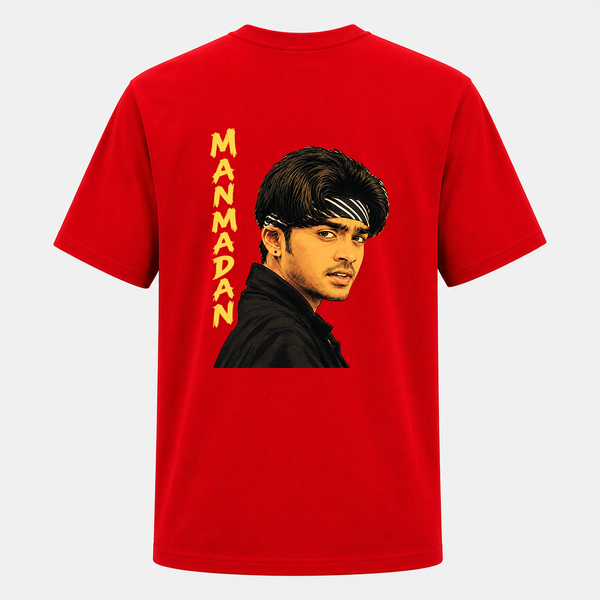 Stylish Bandana Portrait Backside Print Adult T-Shirt
