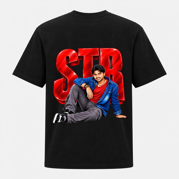 Atman Youthful Rockstar Graphic Backside Printed Adult T-Shirt