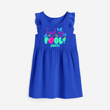 Sizzle in style with our "Find me at the Pool" Customized Frock  - ROYAL BLUE - 0 - 6 Months Old (Chest 18")