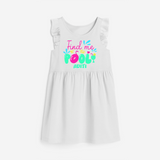 Sizzle in style with our "Find me at the Pool" Customized Frock  - WHITE - 0 - 6 Months Old (Chest 18")