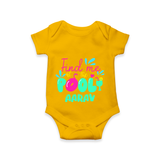"Sizzle in style with our "Find me at the Pool" Customized Kids Romper" - CHROME YELLOW - 0 - 3 Months Old (Chest 16")