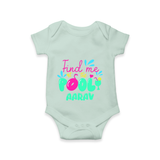 "Sizzle in style with our "Find me at the Pool" Customized Kids Romper" - MINT GREEN - 0 - 3 Months Old (Chest 16")