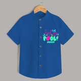 Sizzle in style with our "Find me at the Pool" Customized Kids Shirts - COBALT BLUE - 0 - 6 Months Old (Chest 21")