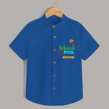 Beat the heat with our "So Long Shool Hello Pool" Customized Kids Shirts - COBALT BLUE - 0 - 6 Months Old (Chest 21")