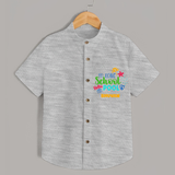 Beat the heat with our "So Long Shool Hello Pool" Customized Kids Shirts - GREY SLUB - 0 - 6 Months Old (Chest 21")