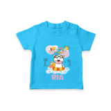"Feel the warmth of summer in our "Summer Time" Customized Kids T-Shirt" - SKY BLUE - 0 - 5 Months Old (Chest 17")