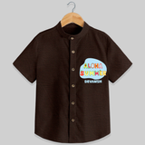 Delight in summer blooms with our "Aloha Summer" Customized Kids Shirts - CHOCOLATE BROWN - 0 - 6 Months Old (Chest 21")