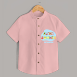 Delight in summer blooms with our "Aloha Summer" Customized Kids Shirts - PEACH - 0 - 6 Months Old (Chest 21")