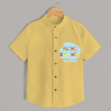Delight in summer blooms with our "Aloha Summer" Customized Kids Shirts - YELLOW - 0 - 6 Months Old (Chest 21")