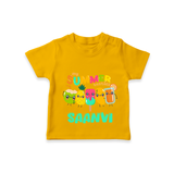 "Celebrate the spirit of summer with our "My Summer Besties" Customized Kids T-Shirt" - CHROME YELLOW - 0 - 5 Months Old (Chest 17")