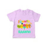 "Celebrate the spirit of summer with our "My Summer Besties" Customized Kids T-Shirt" - LILAC - 0 - 5 Months Old (Chest 17")