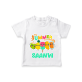 "Celebrate the spirit of summer with our "My Summer Besties" Customized Kids T-Shirt" - WHITE - 0 - 5 Months Old (Chest 17")