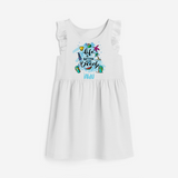 Capture beach memories in our "Life is Better at The Beach"Customized Frock - WHITE - 0 - 6 Months Old (Chest 18")