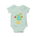 "Sparkle like the sun in our "Hello Summer" Customized Kids Romper" - MINT GREEN - 0 - 3 Months Old (Chest 16")