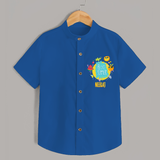 Sparkle like the sun in our "Hello Summer" Customized Kids Shirts - COBALT BLUE - 0 - 6 Months Old (Chest 21")