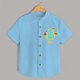 Sparkle like the sun in our "Hello Summer" Customized Kids Shirts - SKY BLUE - 0 - 6 Months Old (Chest 21")