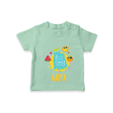 "Sparkle like the sun in our "Hello Summer" Customized Kids T-Shirt" - MINT GREEN - 0 - 5 Months Old (Chest 17")