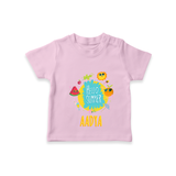 "Sparkle like the sun in our "Hello Summer" Customized Kids T-Shirt" - PINK - 0 - 5 Months Old (Chest 17")