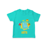 "Sparkle like the sun in our "Hello Summer" Customized Kids T-Shirt" - TEAL - 0 - 5 Months Old (Chest 17")