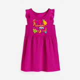 Surf the waves in our "Summer Vibes" Customized Frock - HOT PINK - 0 - 6 Months Old (Chest 18")