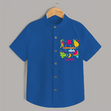 Surf the waves in our "Summer Vibes" Customized Kids Shirts - COBALT BLUE - 0 - 6 Months Old (Chest 21")