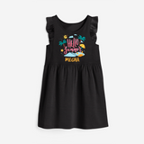 Embrace the summer carnival with our "Hello Summer" Customized Frock - BLACK - 0 - 6 Months Old (Chest 18")