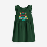 Embrace island vibes with our "Enjoy Every Moment of Summer" Customized Frock - BOTTLE GREEN - 0 - 6 Months Old (Chest 18")